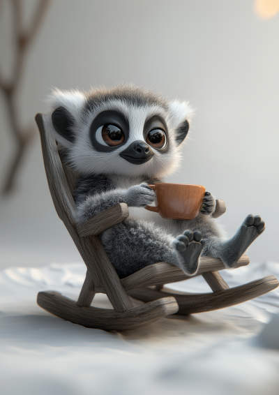 Chubby Lemur Relaxing