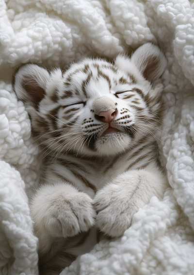 Cute White Tiger