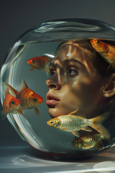 Model in Fish Bowl