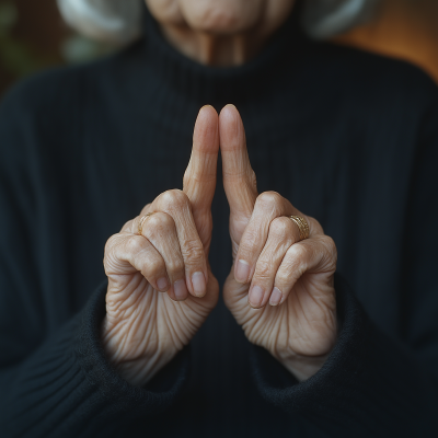 Grandma’s Peace Sign