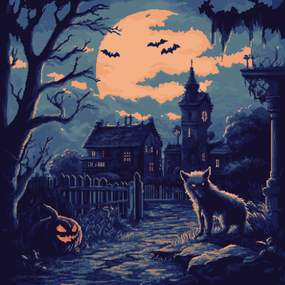 Halloween Gameboy Scene