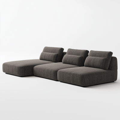 Minimalist Dark Taupe Sofa