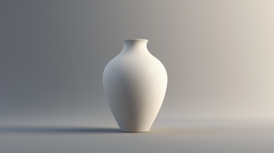 Minimalist vase on gray background