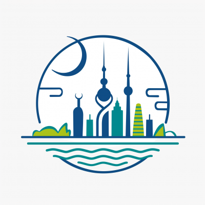 Minimalistic Kuwait Skyline Logo