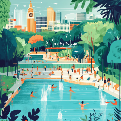 Joyful London Swimming Area