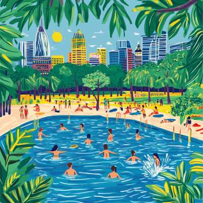 London Public Swimming Area