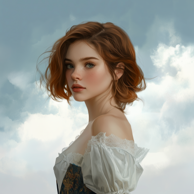 Realistic Girl with Short Hair