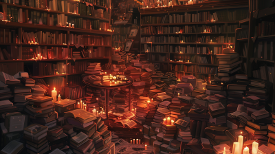 Candlelit Library