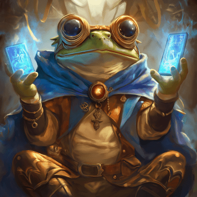 Cartoon Psychic Frog