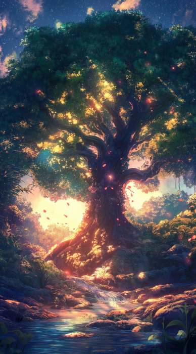 Vibrant Anime Forest