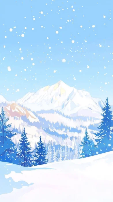 Snowy Mountain Landscape