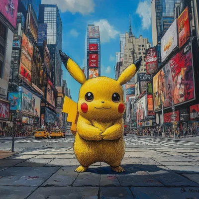 Pikachu in Times Square