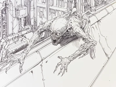 Alien Fugitive Storyboard Panel