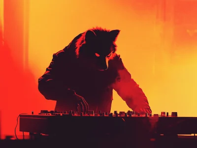 Colorful DJ Wolf