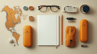 Minimalistic Stationery Flat Lay