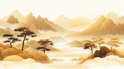 Warm Mountain Landscape