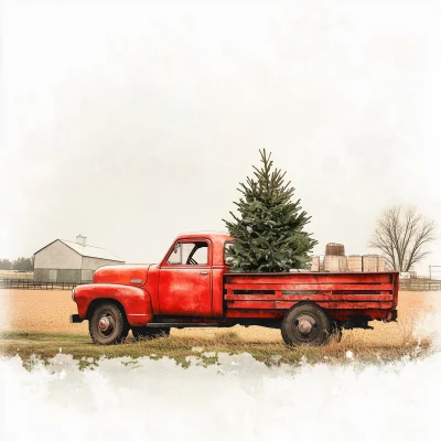 Vintage Christmas Truck