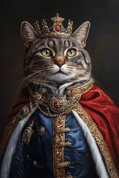 King Cat Portrait