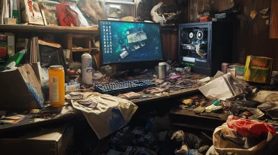 Messy Gaming Room