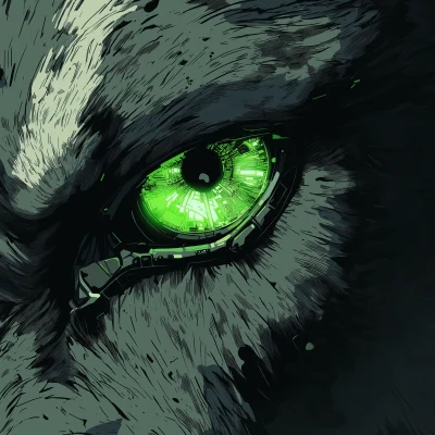 Cyberpunk Wolf Eye