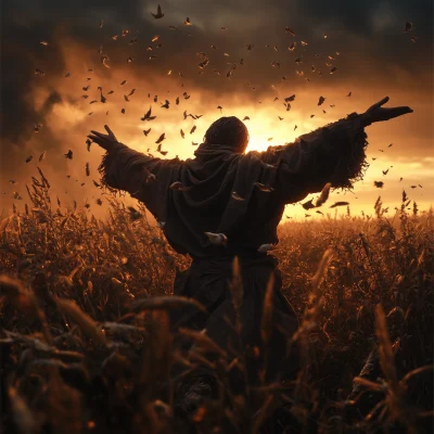 Dramatic Scarecrow Artwork