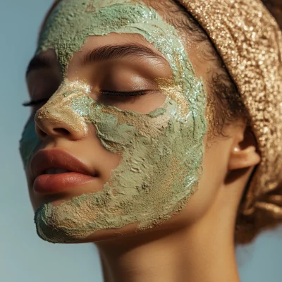 Woman with Qasil Powder Mask