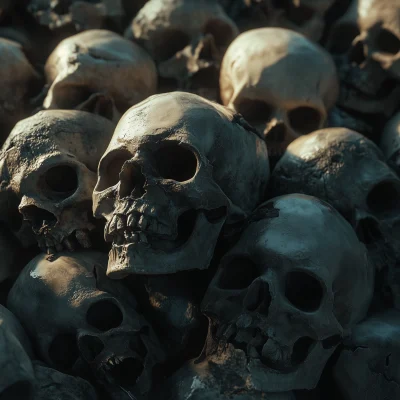 A Pile of Skulls and Bones