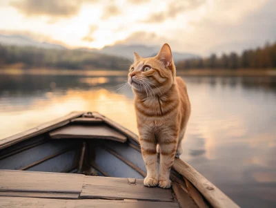 Cat on a Boat