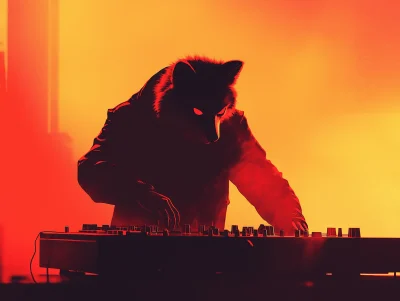 Colorful DJ Wolf