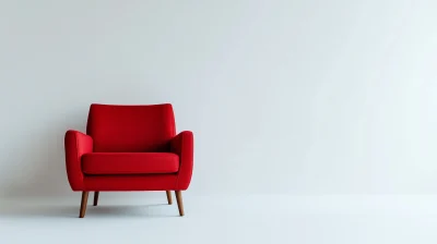 Modern Red Armchair