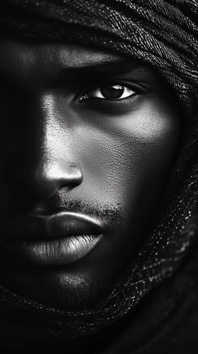 Close Up of a Tuareg Face