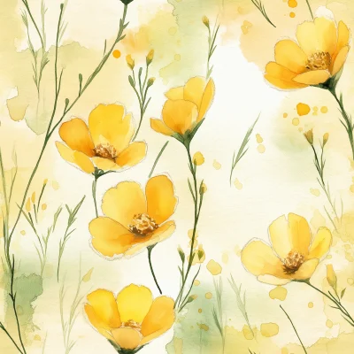 Hand Painted Buttercups