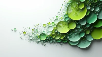 Green Convex Shapes Background