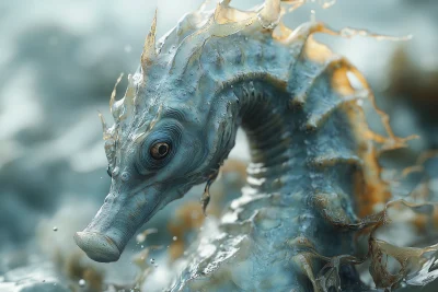 Hyperrealistic Seahorse