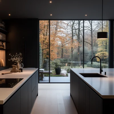 Modern Kitchen with Piano Sink