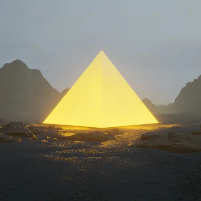 Glowing Yellow Pyramid