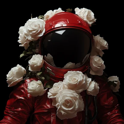 Red Astronaut Portrait