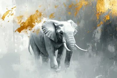 Abstract Elephant Art