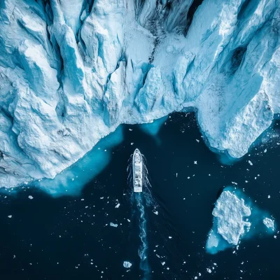 Aerial View of the Arctic Landscape