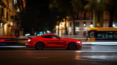 Nighttime Rome with Mustang