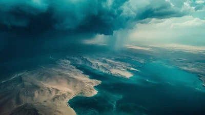 Stormy View of Al Azraq Basin