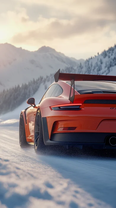 Porsche 911 GT3RS Drifting in Snow