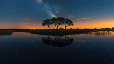 Serene Dusk Reflection