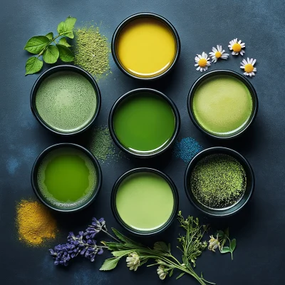 Colorful Matcha Tea Advertisement