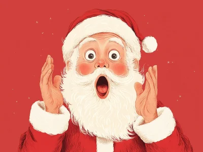 Surprised Santa Claus