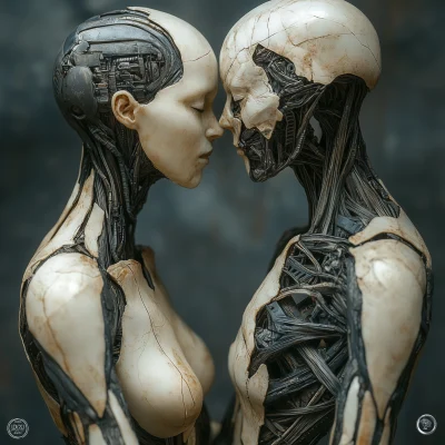 Hyperrealistic Humanoid Couple