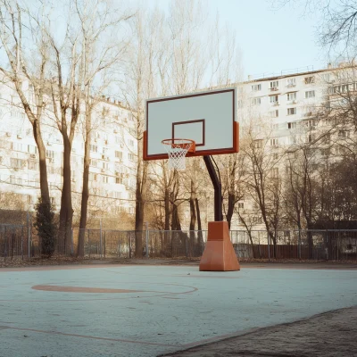 Young Men Playing Basketball