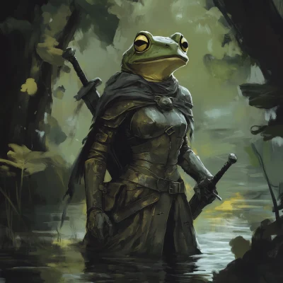 Frog Knight in the Swamp