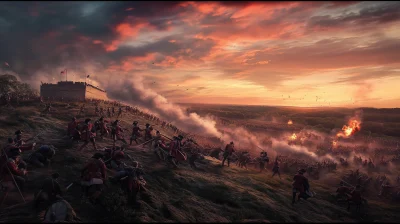 Battle of Bunker Hill at Sunset