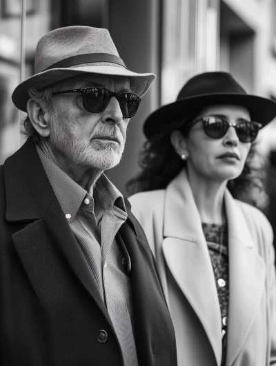 Street Portrait in Black and White